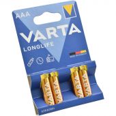Батарейка Varta LONGLIFE LR03 AAA 4шт/бл Alkaline 1.5V (4103) (04103101414)