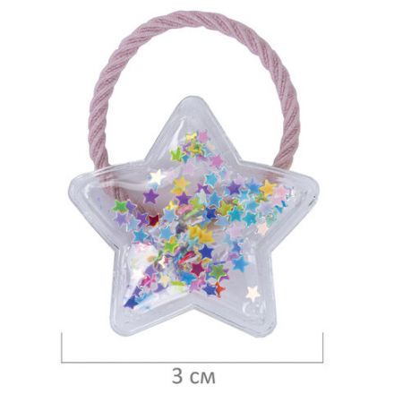 Резинки для волос НАБОР 6 шт., 0,3х14 см, с шармиками, разные цвета, MONTE VITA (МОНТЕ ВИТА), 457068