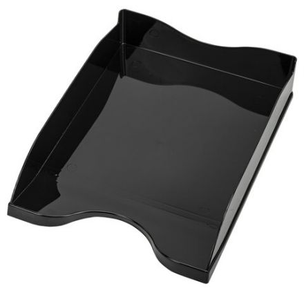 Лоток горизонтальный для бумаг "Люкс", А4 (350х255х65 мм), полипропилен, черный, ЛТГ-30866 Лоток горизонтальный для бумаг "Люкс", А4 (350х255х65 мм), полипропилен, черный, ЛТГ-30866