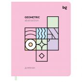 Дневник 1-11 кл. 48л. (Лайт) BG "Geometry. Pink", иск. кожа, выборочный лак, печать, ляссе