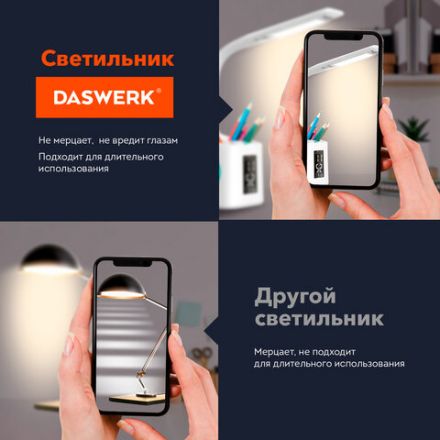 Настольная лампа / светильник / ночник с органайзером и дисплеем "8 в 1", LED 10 Вт, DASWERK (ДАСВЕРК), 238324