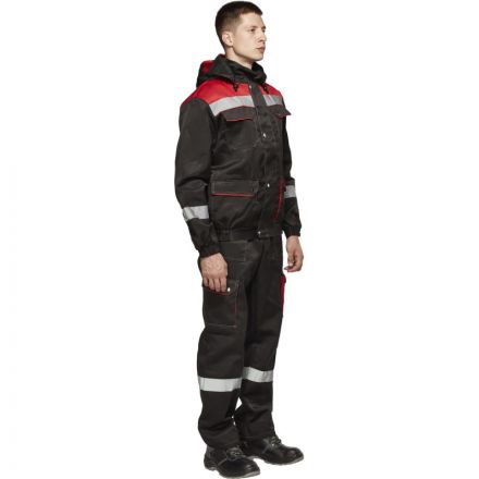 Костюм рабочий летний муж.Антей СОП черн/красн(КПК) 56-58 (112-116)/170-176