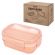 Ланч-бокс контейнер, 3 секции, 8 отделений, 1,9 л, ложка, вилка, нож, 10х21х14 см, персиковый, JOYLUX (ДЖОЙЛЮКС), 609351