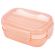 Ланч-бокс контейнер, 3 секции, 8 отделений, 1,9 л, ложка, вилка, нож, 10х21х14 см, персиковый, JOYLUX (ДЖОЙЛЮКС), 609351