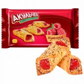 Печенье АКУЛЬЧЕВ "Купелька с малиной", сахарное, 225 г, пакет, 84