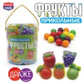 Сахарное драже с хрустящей начинкой "Прикольные фрукты" ассорти, 12 г, КАНДИ КЛАБ, DRG052 Сахарное драже с хрустящей начинкой "Прикольные фрукты" ассорти, 12 г, КАНДИ КЛАБ, DRG052