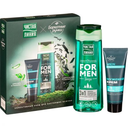 Подарочный набор for men Чистая линия Ежедневный уход,250+80мл