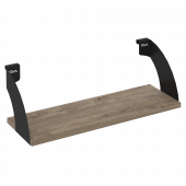 Навесные полки. Кронштейны+ЛДСП полка 600мм MAN-41-6 Тиквуд тёмный/Чёрный металл 600*220*200 Навесные полки. Кронштейны+ЛДСП полка 600мм MAN-41-6 Тиквуд тёмный/Чёрный металл 600*220*200