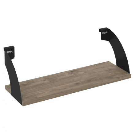 Навесные полки. Кронштейны+ЛДСП полка 600мм MAN-41-6 Тиквуд тёмный/Чёрный металл 600*220*200 Навесные полки. Кронштейны+ЛДСП полка 600мм MAN-41-6 Тиквуд тёмный/Чёрный металл 600*220*200
