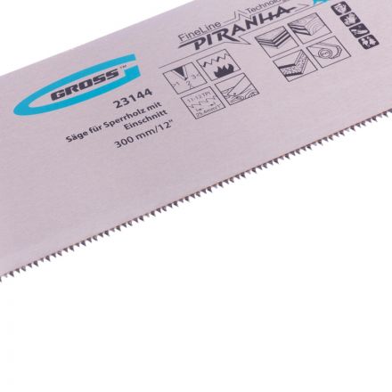 Ножовка для фанеры с запилом PIRANHA, 300 мм/12, 11-12 TPI, зуб 3D (23144)