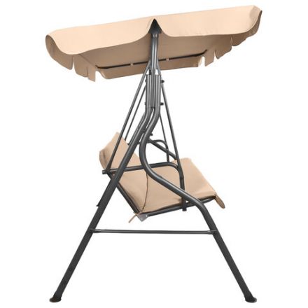 Качели садовые DASWERK (ДАСВЕРК) "COMFORT SC-003", 3 места, Ш170хГ110хВ153 см, мягкое сиденье, кофейный, 680052