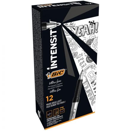 Маркер для CD Bic черный перманентный с резиновой манжеткой (толщина линии 0.7 мм)