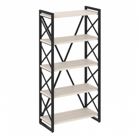 Loft Стеллаж на регулируемых опорах-5 полок VR.L-MST.O-5.8 Денвер светлый/Чёрный металл 800*400*1650 Loft Стеллаж на регулируемых опорах-5 полок VR.L-MST.O-5.8 Денвер светлый/Чёрный металл 800*400*1650