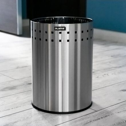 Урна-корзина для мусора 12 литров "Bionic", МАТОВАЯ, перфорированная, LAIMA, 232268 Урна-корзина для мусора 12 литров "Bionic", МАТОВАЯ, перфорированная, LAIMA, 232268