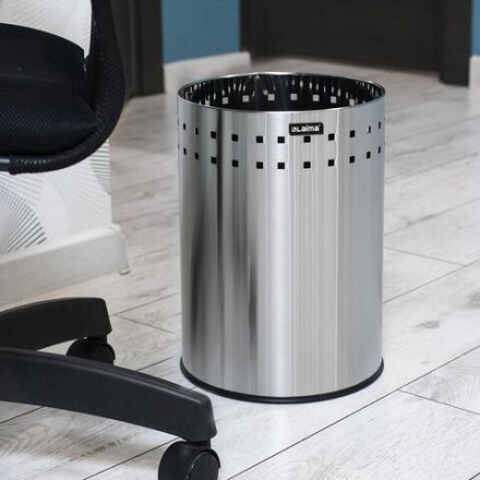 Урна-корзина для мусора 12 литров "Bionic", МАТОВАЯ, перфорированная, LAIMA, 232268 Урна-корзина для мусора 12 литров "Bionic", МАТОВАЯ, перфорированная, LAIMA, 232268