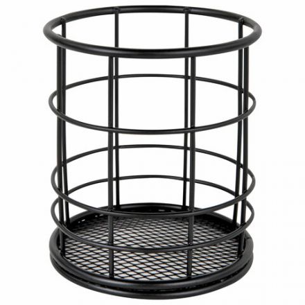 Органайзер-стаканчик для косметики и мелочей MONTE VITA (МОНТЕ ВИТА), металлический, 100х90 мм, черный, 272487