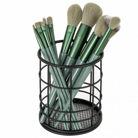 Органайзер-стаканчик для косметики и мелочей MONTE VITA (МОНТЕ ВИТА), металлический, 100х90 мм, черный, 272487