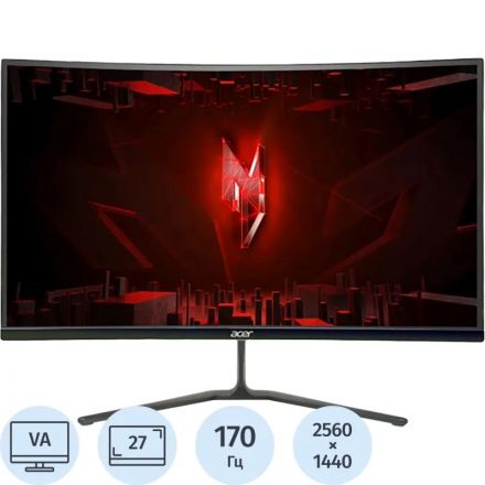 Монитор Acer Nitro (UM.HE0CD.201)27/WQHD/VA/180Hz/250cd/1ms/HDMI/DP Монитор Acer Nitro (UM.HE0CD.201)27/WQHD/VA/180Hz/250cd/1ms/HDMI/DP