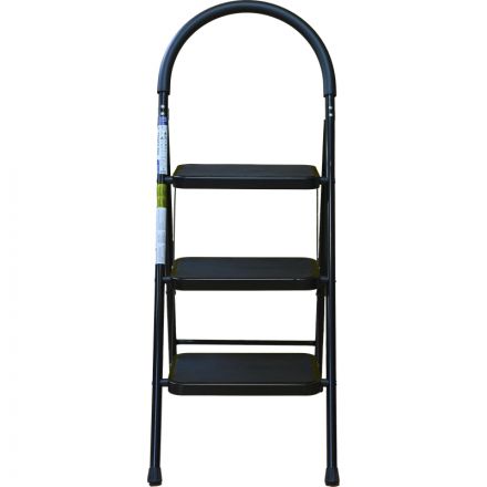 Стремянка Алюмет с широкими ступенями стальная, 3 ступени МСН203