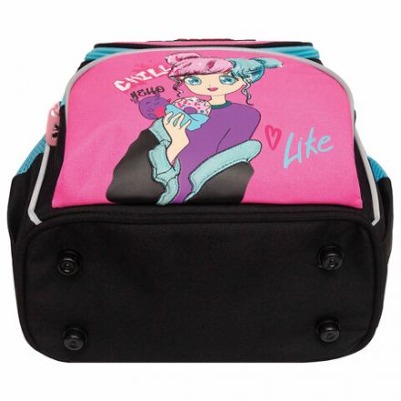 Ранец GRIZZLY анатомическая спинка, с мешком для обуви, для девочек, LIKE, 33х25х13 см, RAm-484-6/1 Ранец GRIZZLY анатомическая спинка, с мешком для обуви, для девочек, LIKE, 33х25х13 см, RAm-484-6/1