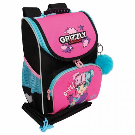 Ранец GRIZZLY анатомическая спинка, с мешком для обуви, для девочек, LIKE, 33х25х13 см, RAm-484-6/1 Ранец GRIZZLY анатомическая спинка, с мешком для обуви, для девочек, LIKE, 33х25х13 см, RAm-484-6/1