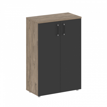 Shift Шкаф средний широкий (2 средних фасада ЛДСП) SK.ST-2.3 Тиквуд тёмный/Антрацит 800*420*1207 Shift Шкаф средний широкий (2 средних фасада ЛДСП) SK.ST-2.3 Тиквуд тёмный/Антрацит 800*420*1207