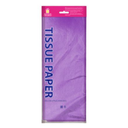 Цветная бумага ТИШЬЮ 17 г/м2, 50х66 см, 10 листов, сиреневый цвет, ЗОЛОТАЯ СКАЗКА, 116480