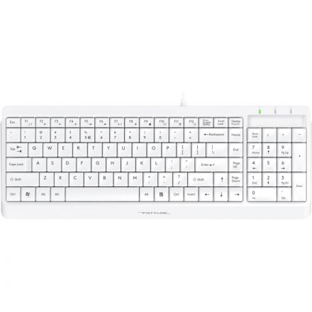 Набор клавиатура+мышь A4Tech Fstyler F1512 клав:белый мышь:белый USB