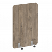 R-line Перегородка на металлических опорах, на роликах DP.R-100-150 Тиквуд тёмный/Серый металл 1000*18*1500