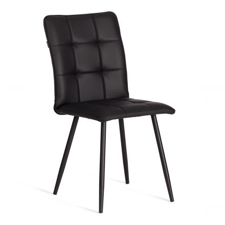 Стул обеденный Bari LT, экокожа, черная, 41х55х89 см