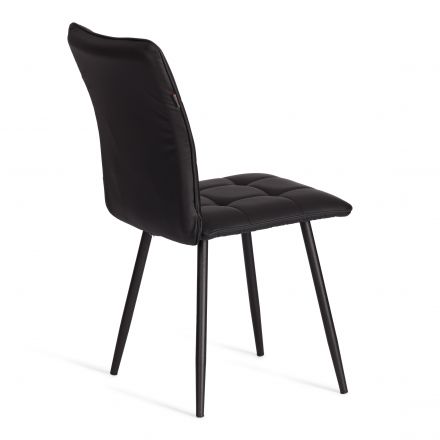 Стул обеденный Bari LT, экокожа, черная, 41х55х89 см