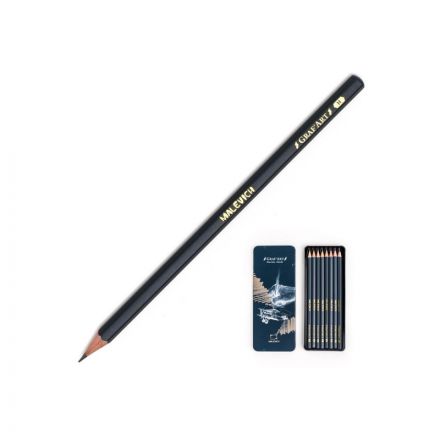 Набор чернографитных карандашей Малевичъ Graf'Art,метал.кор,(8шт/уп),197900
