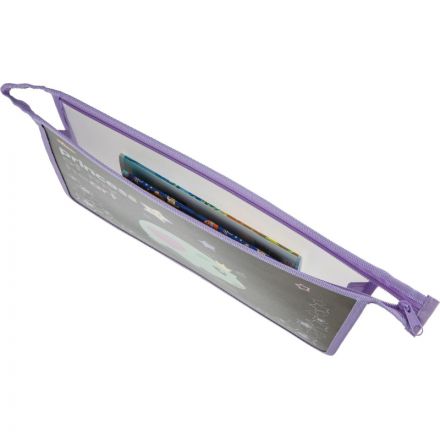 Папка для тетрадей №1School Princess черный,А4,молн.,пласт,ПТ-813