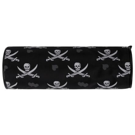 Пенал-косметичка BRAUBERG для учеников начальной школы, черный, "Пираты", 20х7х7 см, 223273