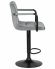 Стул барный DOBRIN KRUGER ARM BLACK, серый велюр (MJ9-75)