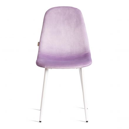 Стул BREEZE (mod. JSC-58) Велюр/металл , 44 х 53 х 86 см, Lavender (лавандовый) HLR26 / белый