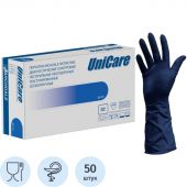 Перчатки латексные н/с, н/о UNICARE р.XL (25пар/уп),ПС