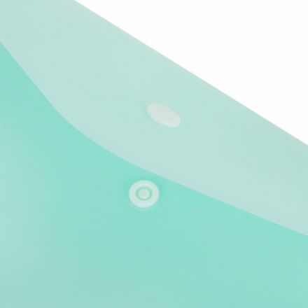 Папка-конверт с кнопкой BRAUBERG "Pastel", А4, матовая непрозрачная, аквамарин, ПРОЧНАЯ 0,2 мм, 272880