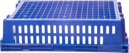 Ящик хлебный 600х400х152,5 синий вес 1,3 кг.