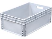 Ящик п/э 600х400х220 сплошной, усиленное дно, цв. серый Ящик п/э 600х400х220 сплошной, усиленное дно, цв. серый