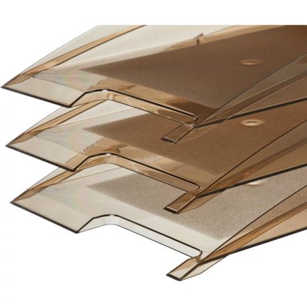 Лоток для бумаг горизонтальный Attache City тонированный коричневый