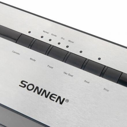 Вакууматор/вакуумный упаковщик SONNEN VS-903, 5 режимов, 12 л/мин, 110 Вт, до 30 см, сухие/влажные продукты, 456339