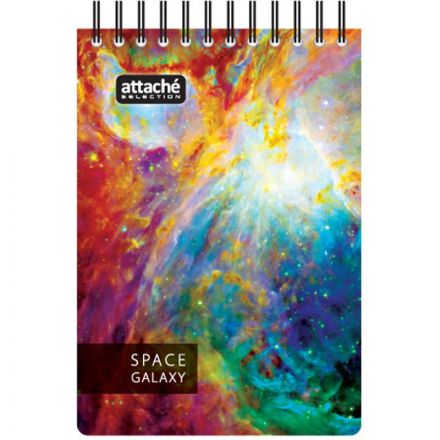 Блокнот Attache Selection Space Galaxy А6 120 листов в клетку на спирали (107х152 мм)