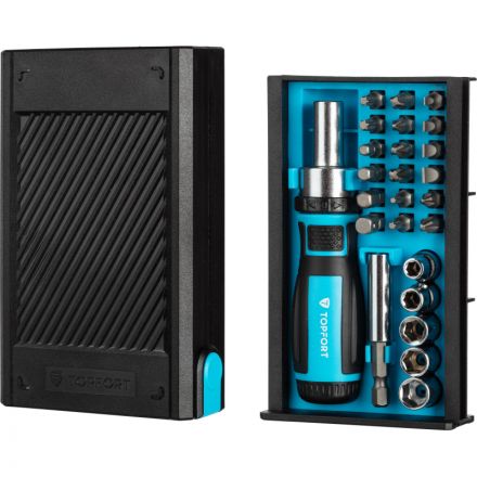 Отвертка с набором бит, 25 предметов TOPFORT (569225)