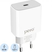 Зарядное устройство сетевое PERO TC03 PD 18W белый Зарядное устройство сетевое PERO TC03 PD 18W белый