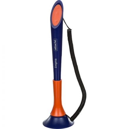 Ручка шариковая одноразовая на синей подставке Attache Enigma синяя на липучке с пружиной (толщина линии 0.5 мм)