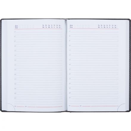 Ежедневник недатированный Attache Сиам искусственная кожа А5 176 листов серый (143x210 мм)