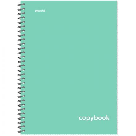 Тетрадь Attache Акварель гребень картон А4 96 л,бирюза