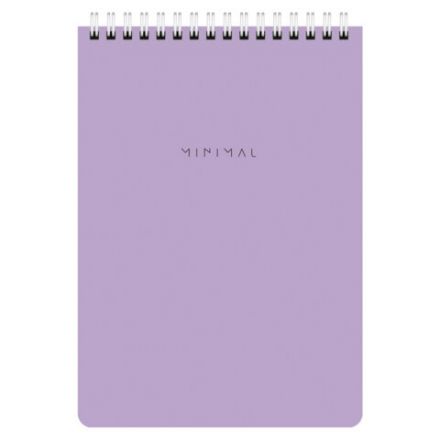 Блокнот А5 146х206 мм, 60 л., гребень, картон, жесткая подложка, клетка, BRAUBERG "Minimal Pastel", 116427