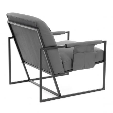 Кресло Charli LUX/Чарли Люкс экокожа , Sharp Графит, 70х80х82 см